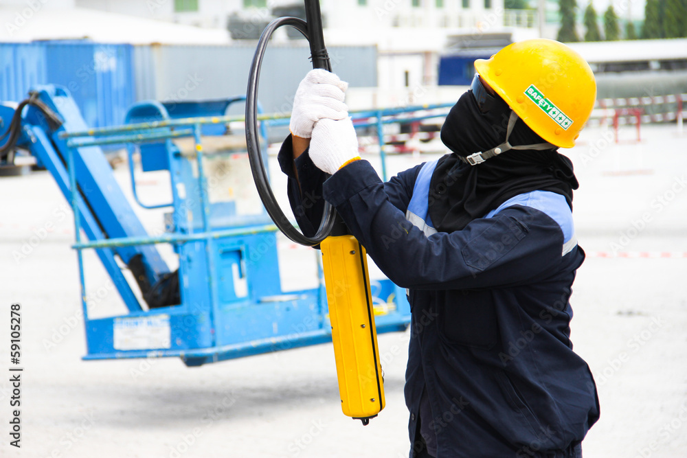 Fototapeta premium worker handle a remote