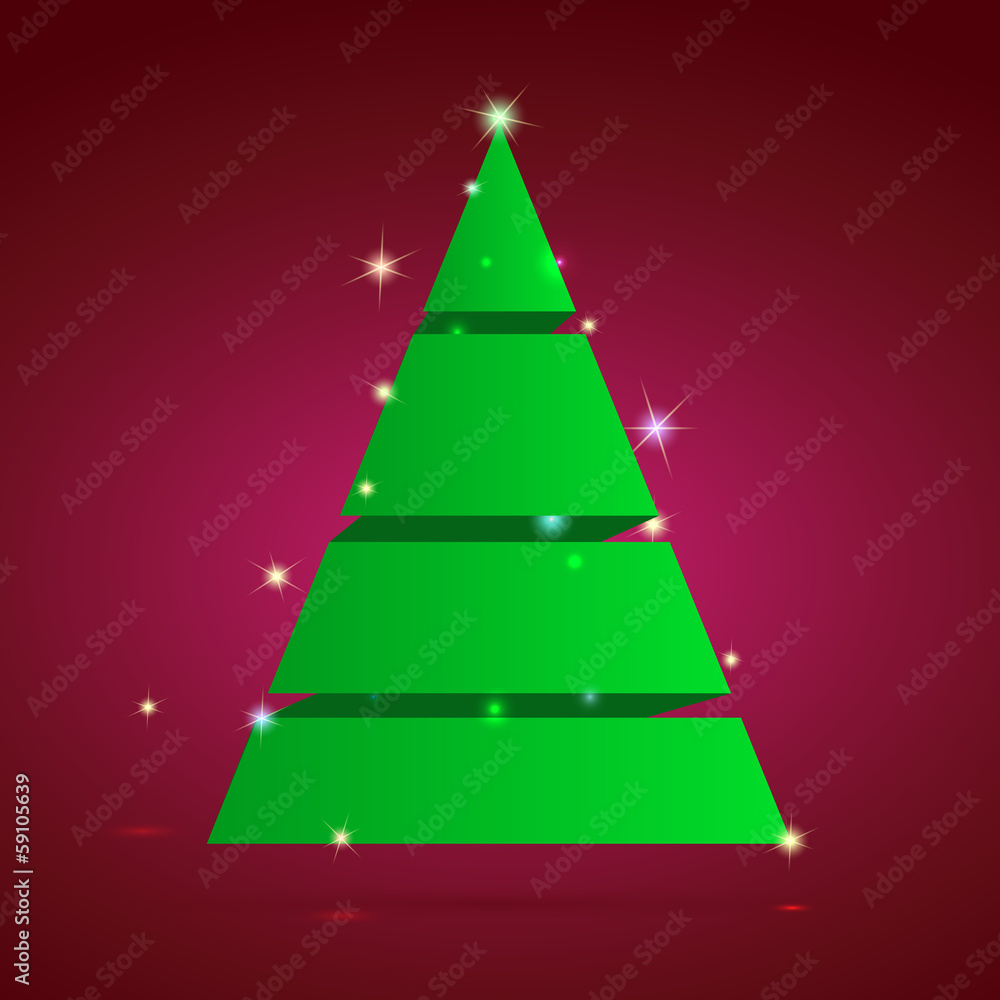 Fototapeta premium Christmas tree green tape infographics. Vector illustration