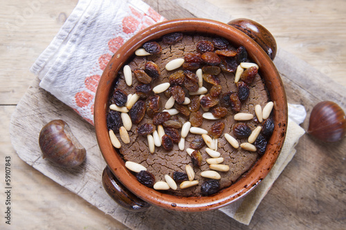 Cake made with chestnut flour photo