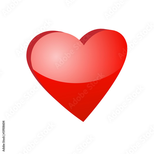 bright red heart