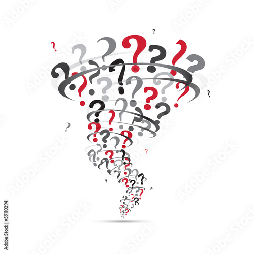Tornade-interrogation bicolore