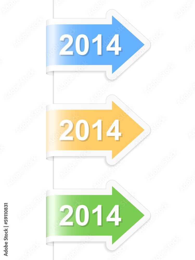 New Year 2014 labels. Vector illustration New Year 2014 labels. Vector illustration