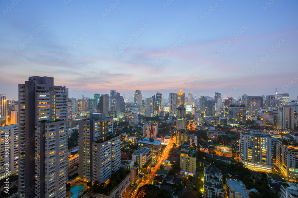 Bangkok au crépuscule, Thaïlande