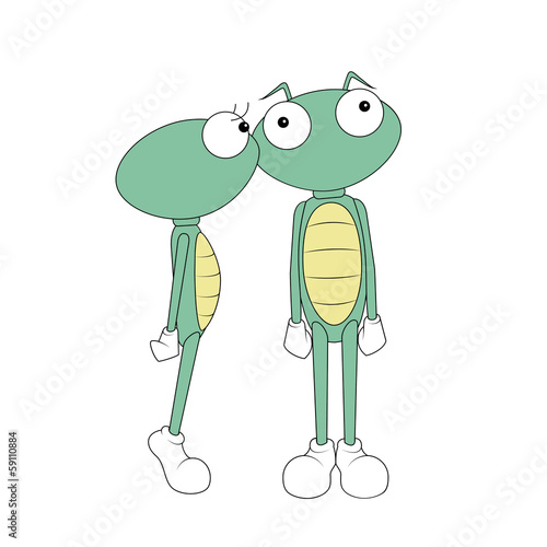 kissing cartoon martians