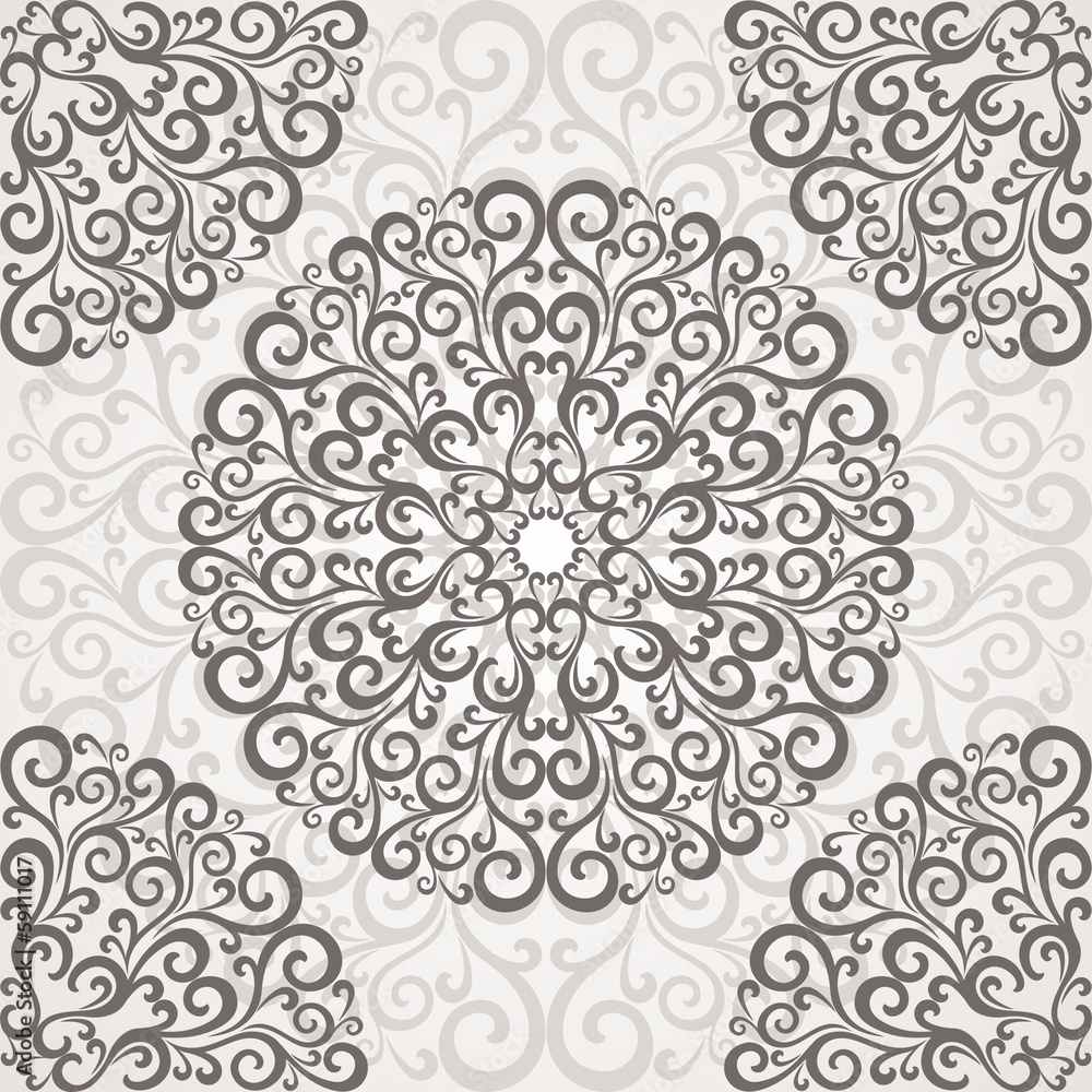 Ornamental round lace.