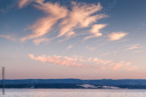 Beatiful Sunset on Makarska Riviera, Dalmatia, Croatia