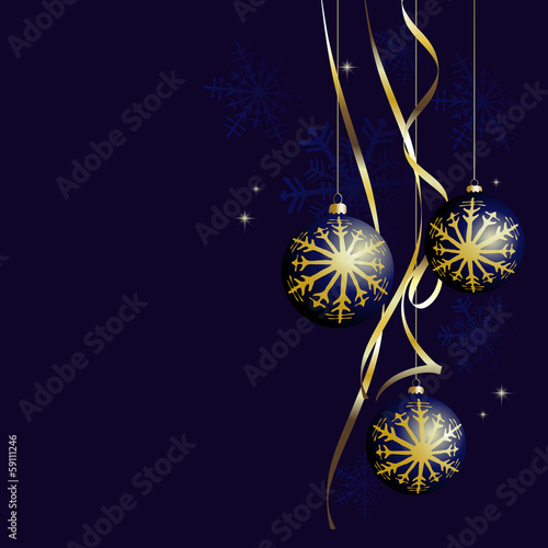 Winter background with Christmas Decorations