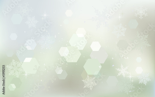 Winter background, snowflakes - vector illustration