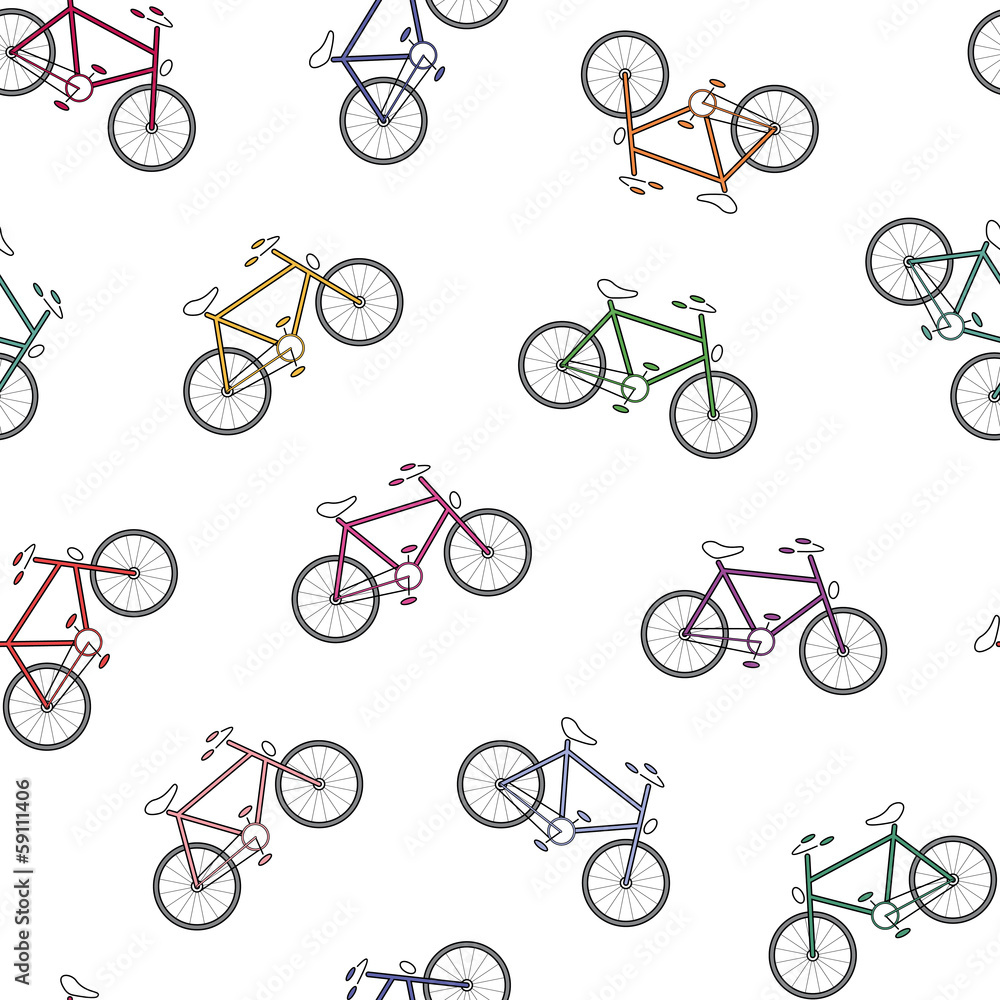 colorful bicycles pattern colorful bicycles pattern