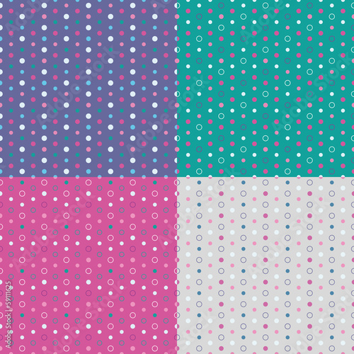 colorful polka dot pattern collection