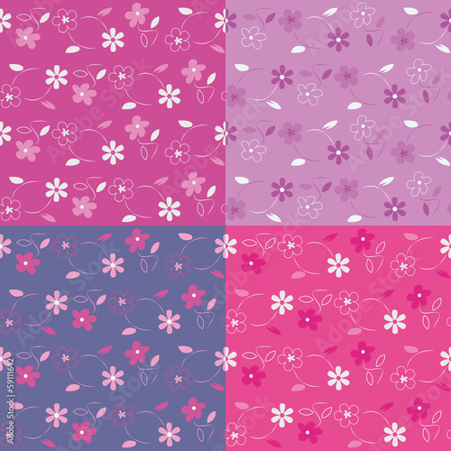 colorful flowers pattern collection