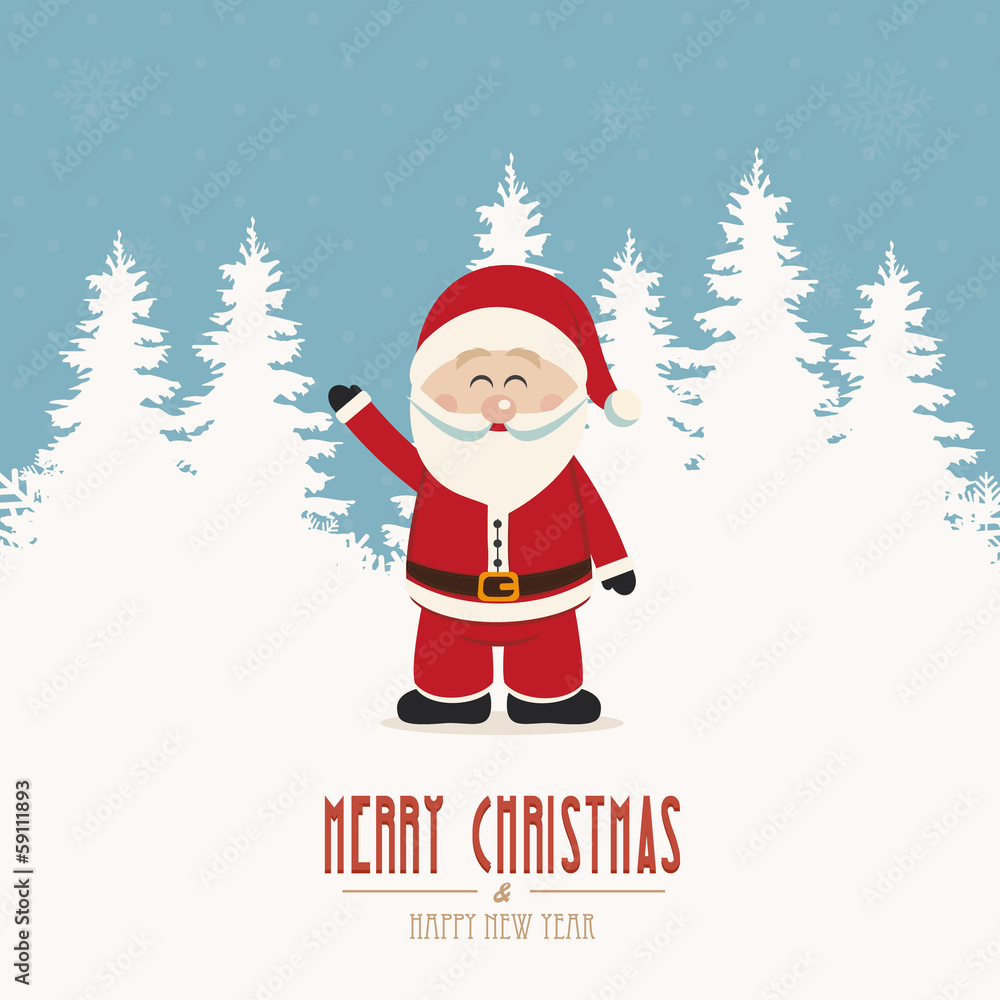 santa wave snow winter background santa wave snow winter background