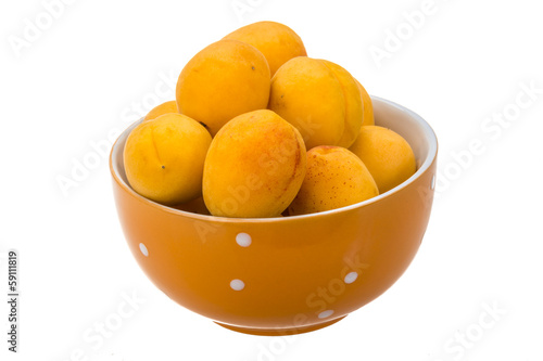Yellow ripe apricots