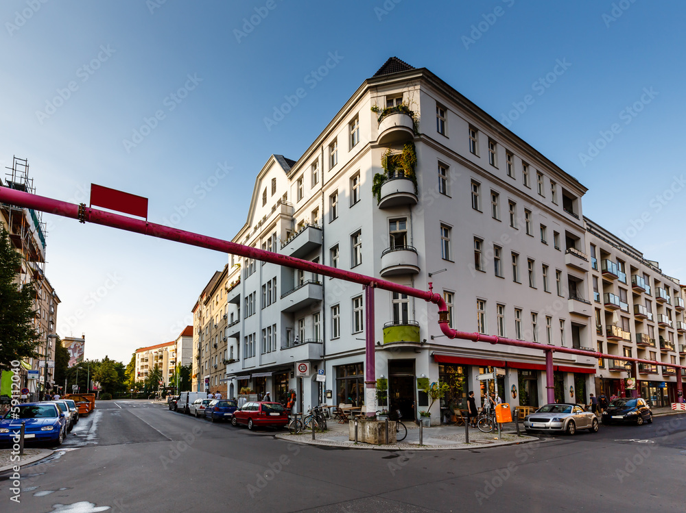 Street and Crossroads in the Center of Berlin, Germany