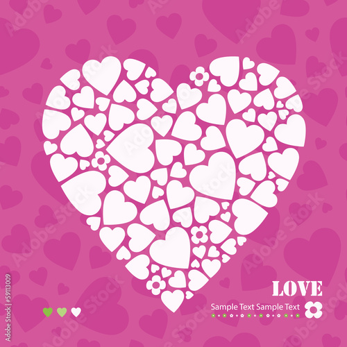 white and purple hearts gre...