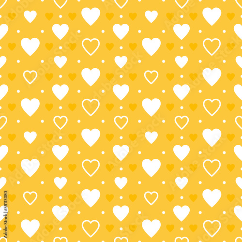 yellow hearts pattern