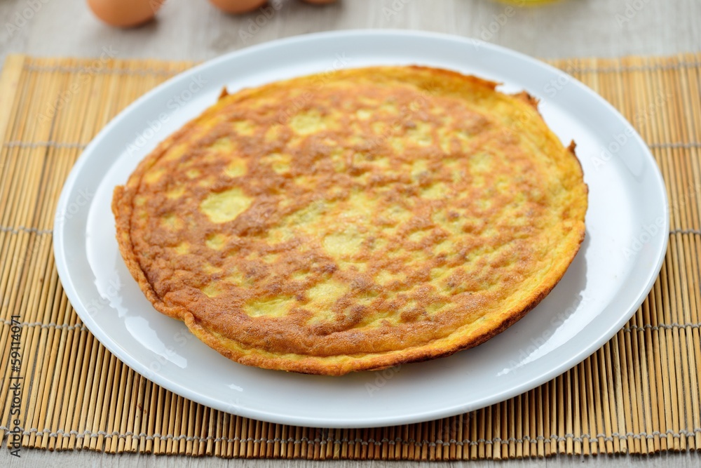 Frittata nel piatto Frittata nel piatto