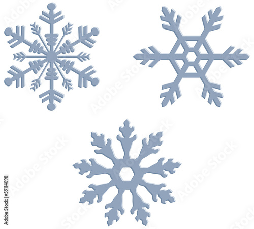 Neige flocons 2 Illustration vectorielle