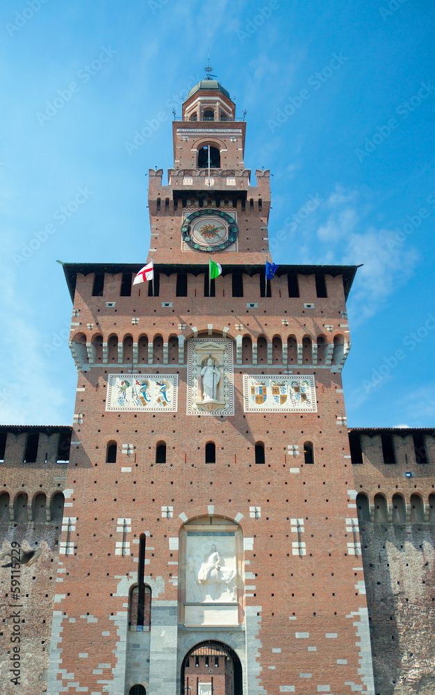 Torre del Filarete (1452), Sforza Castle, Milan, Italy