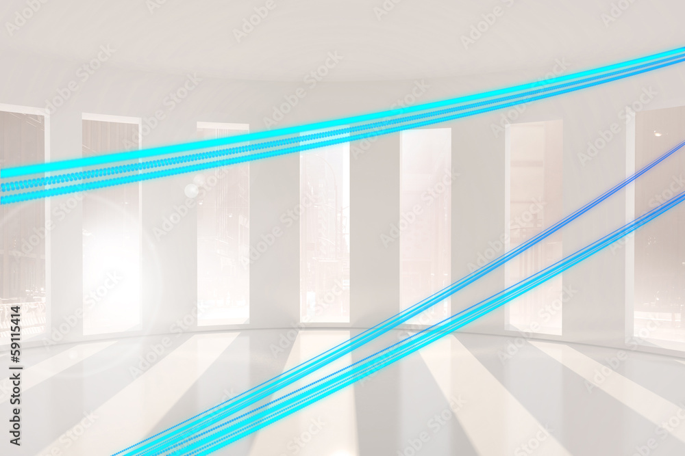 Fototapeta premium Energy lines in a room
