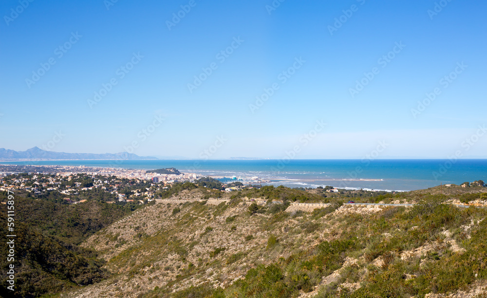denia in Alicante aerial view Valencian Community of spain denia in Alicante aerial view Valencian Community of spain