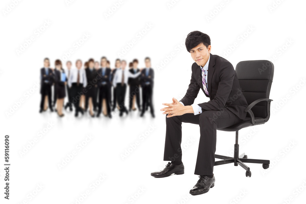 young businessman with successful business team young businessman with successful business team
