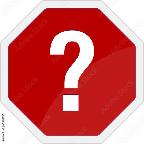 question mark traffic sign