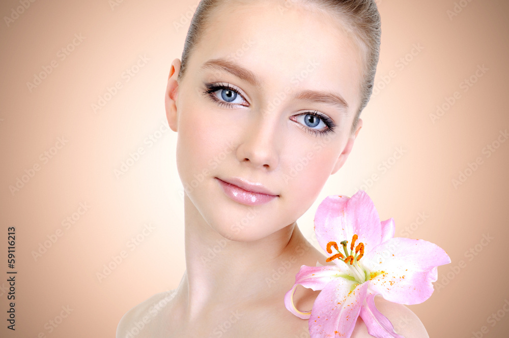 Beautiful young woman with healthy skin Beautiful young woman with healthy skin