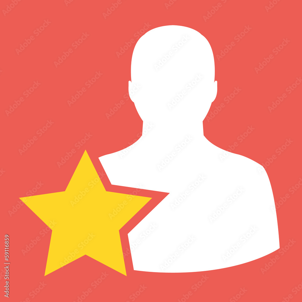 Vector Profile and Star Icon