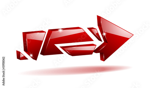 vector 3D broken arrow