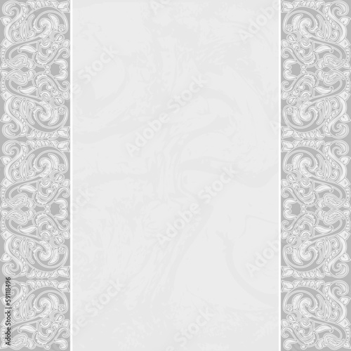 Elegant Card with a floral lace border