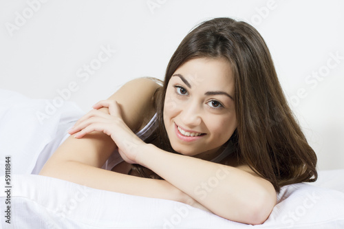 Happy young woman relaxing