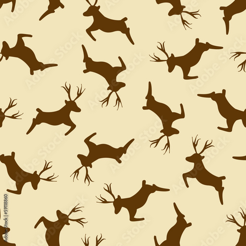 Seamless pattern of deers