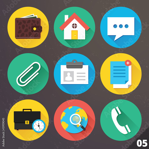 Vector Icons for Web and Mobile Applications. Set 5.