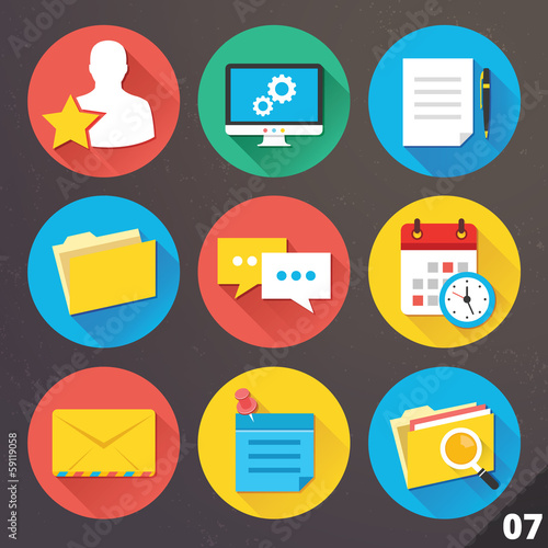Vector Icons for Web and Mobile Applications. Set 7.
