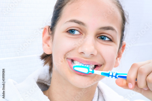 brushing teeth