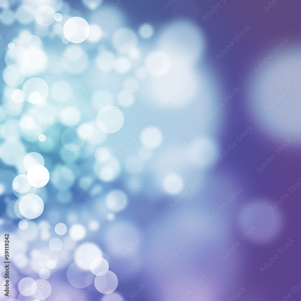 White bokeh on smooth blue and purple background White bokeh on smooth blue and purple background