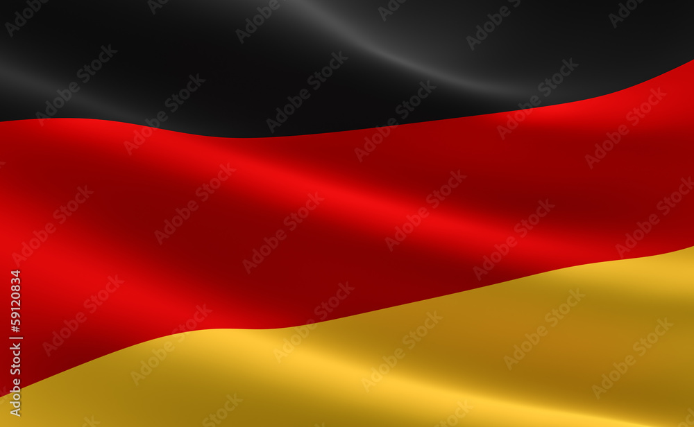 German flag - Deutschland Fahne Stock Illustration