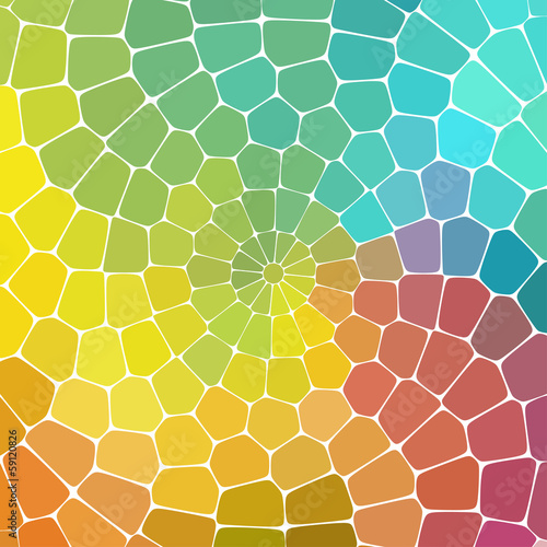 Color magic pattern of geometric shapes.