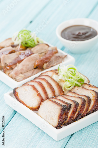 Fotografie Char Siu Pork & Peking Duck - Traditional Chinese roasted meat