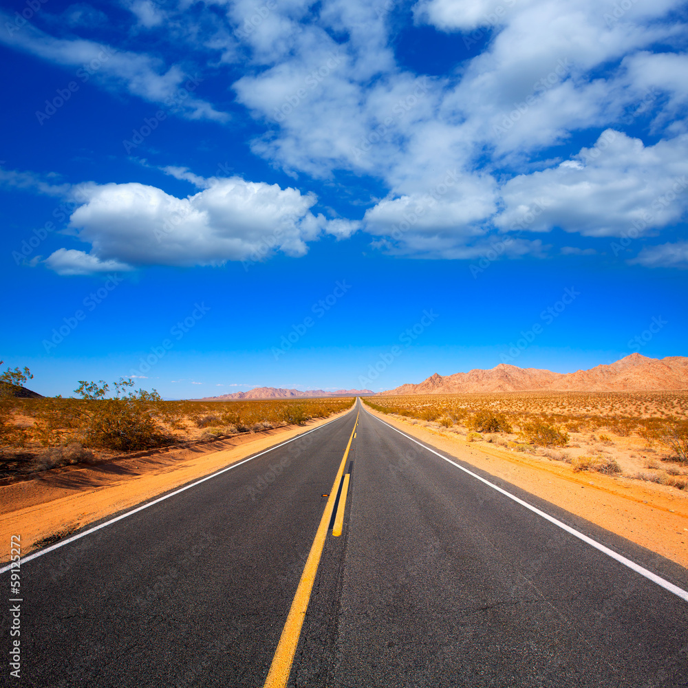 Mohave desert by Route 66 in California USA - obrazy, fototapety, plakaty 