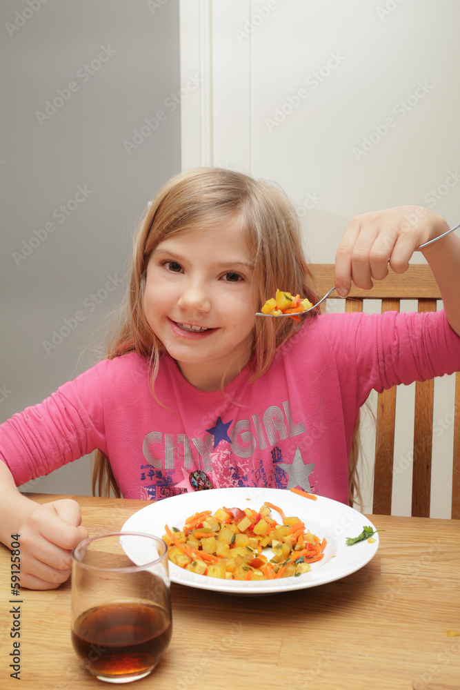 Girl eating