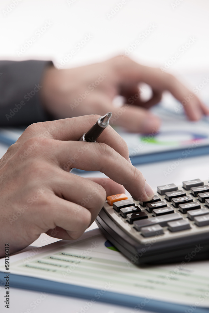 business report and man hand business report and man hand