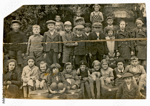 kids, classmates - circa 1940