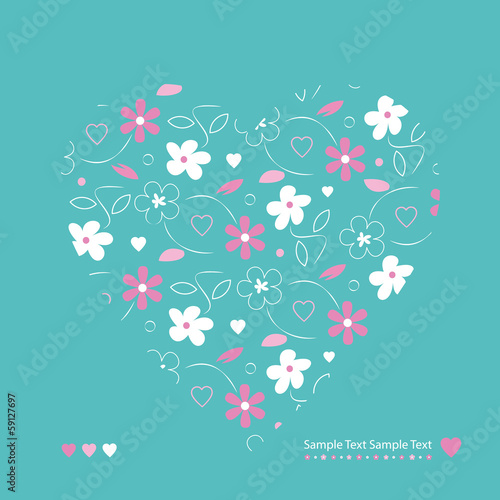 white and pink hearts and f...