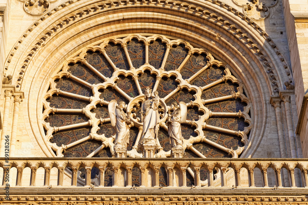 Details of Notre Dame de Paris Cathedral.France.