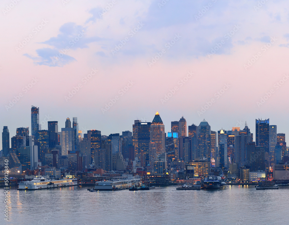 New York City sunset New York City sunset
