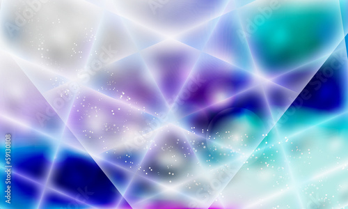 blue, violet and green abstract background and perspective squar