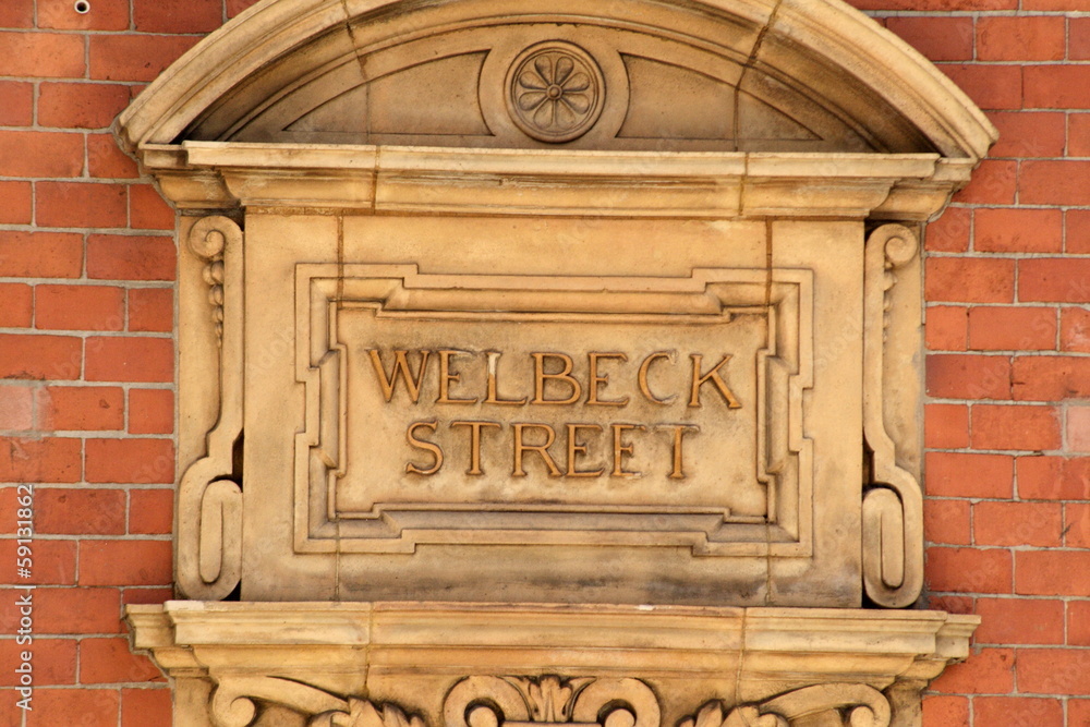 Welbeck Street  sign London