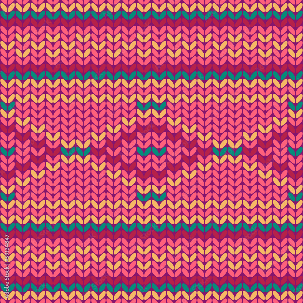 Illustration seamless knitted pattern.